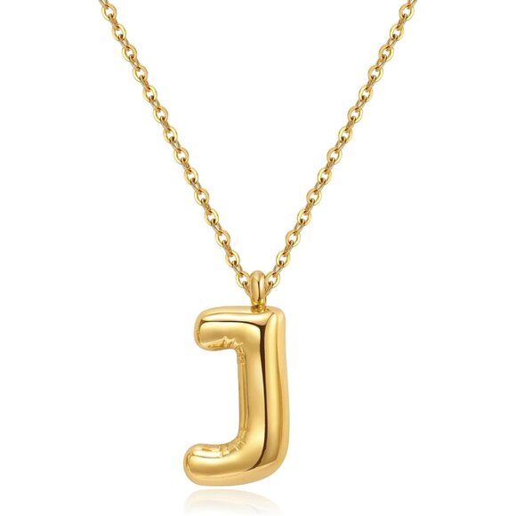 Elegant Gold Initial Pendant Necklace - Hypoallergenic & Non-Tarnish Design - Picture 1 of 7